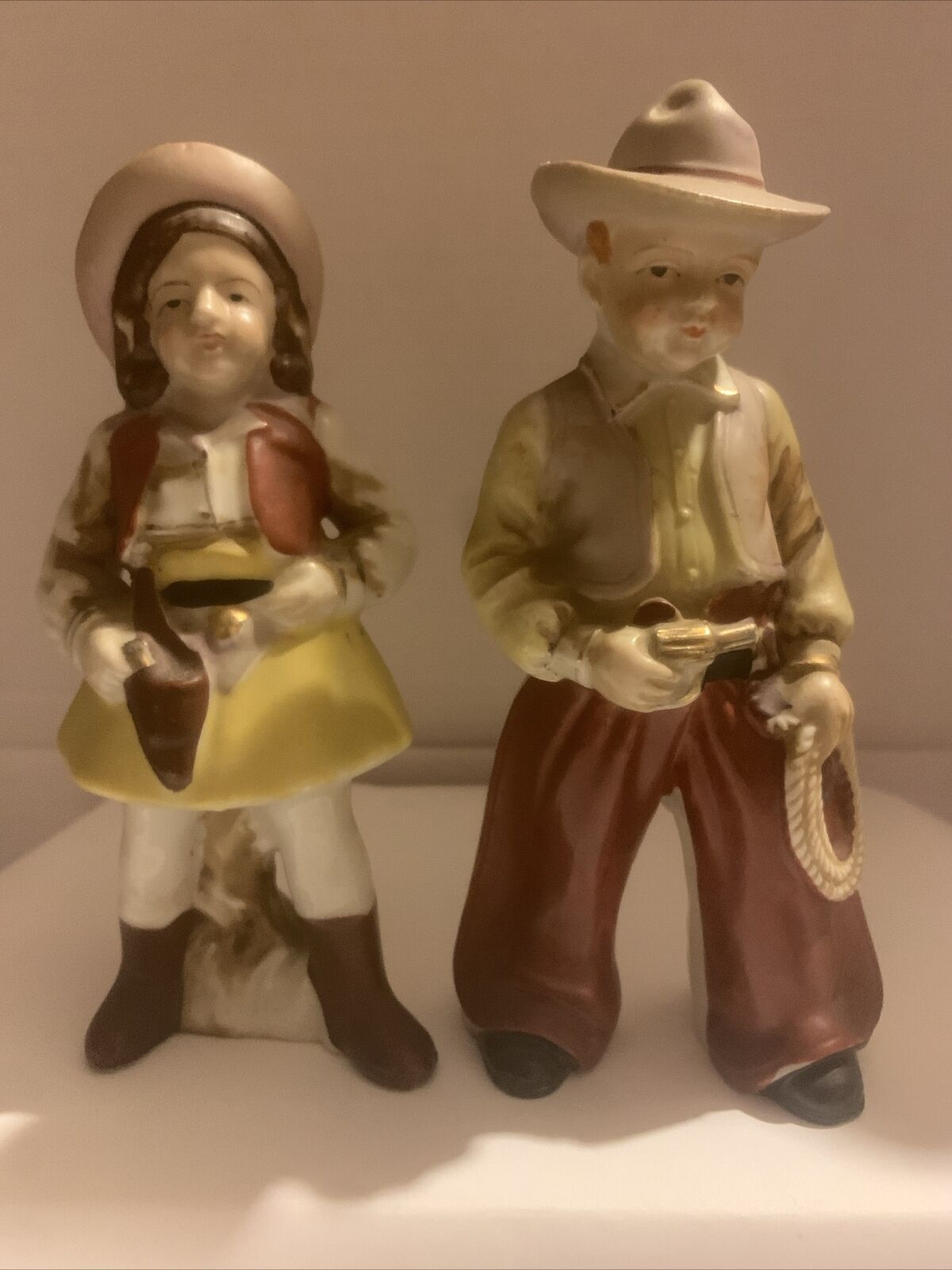 Vintage Ceramic Cowboy And Cowgirl