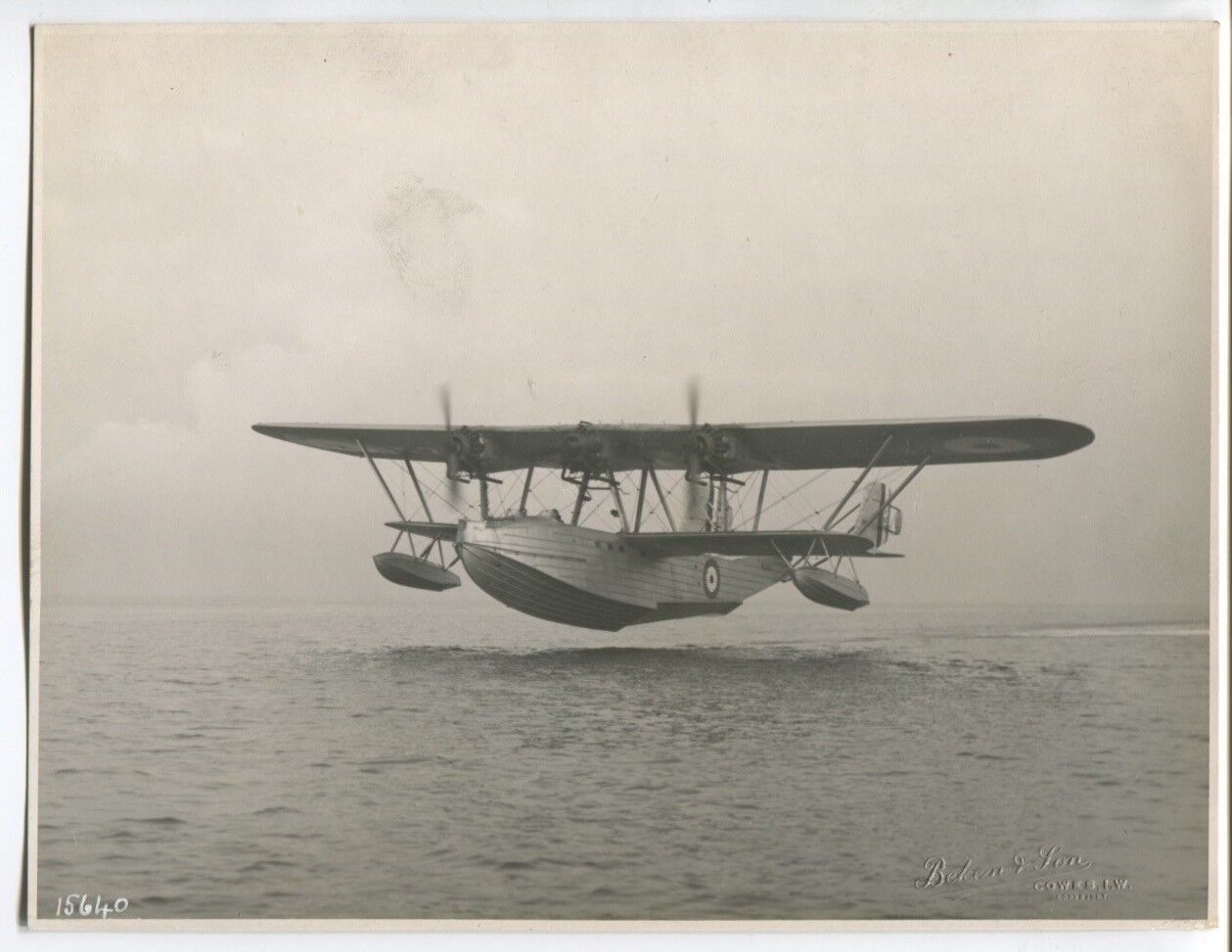 SAUNDERS ROE SEVERN FLYING BOAT LARGE VINTAGE PHOTO SARO 15640