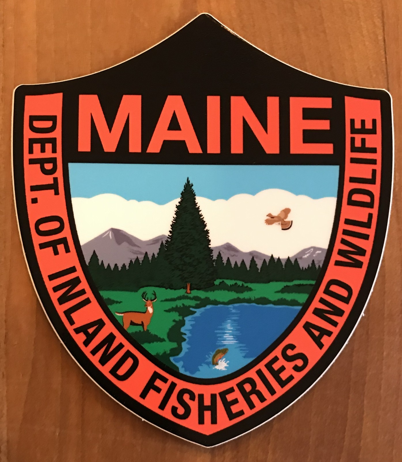 Maine Department of Inland Fisheries and Wildlife Logo Vinyl Sticker 4\