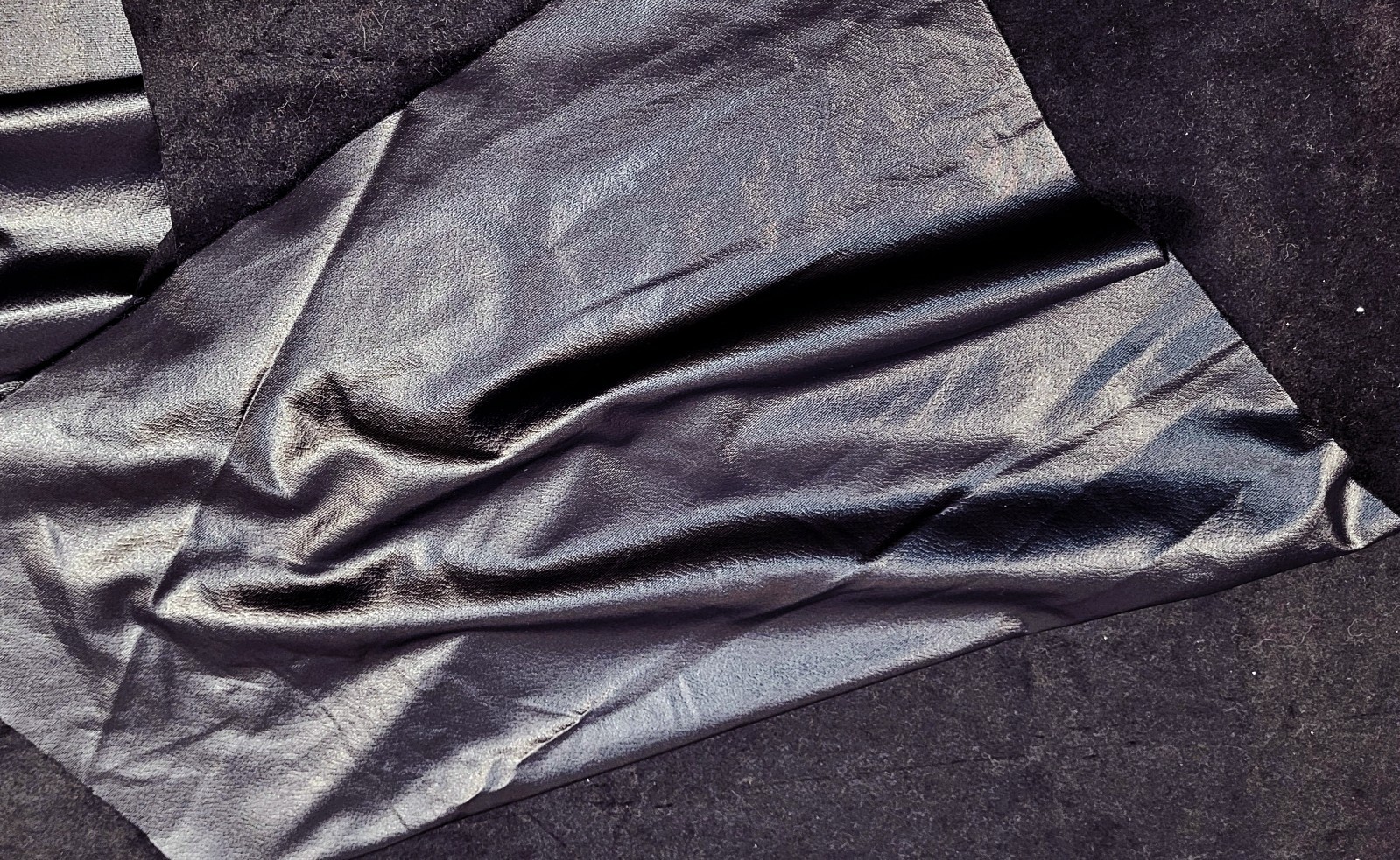VTG Disco Fabric Rare Liquid Leather Velvet Reversible Precut 60\