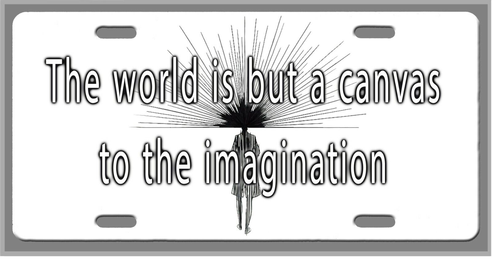 L@@K The World is a Canvas to the Imagination Car Vanity Tag  License Plate 