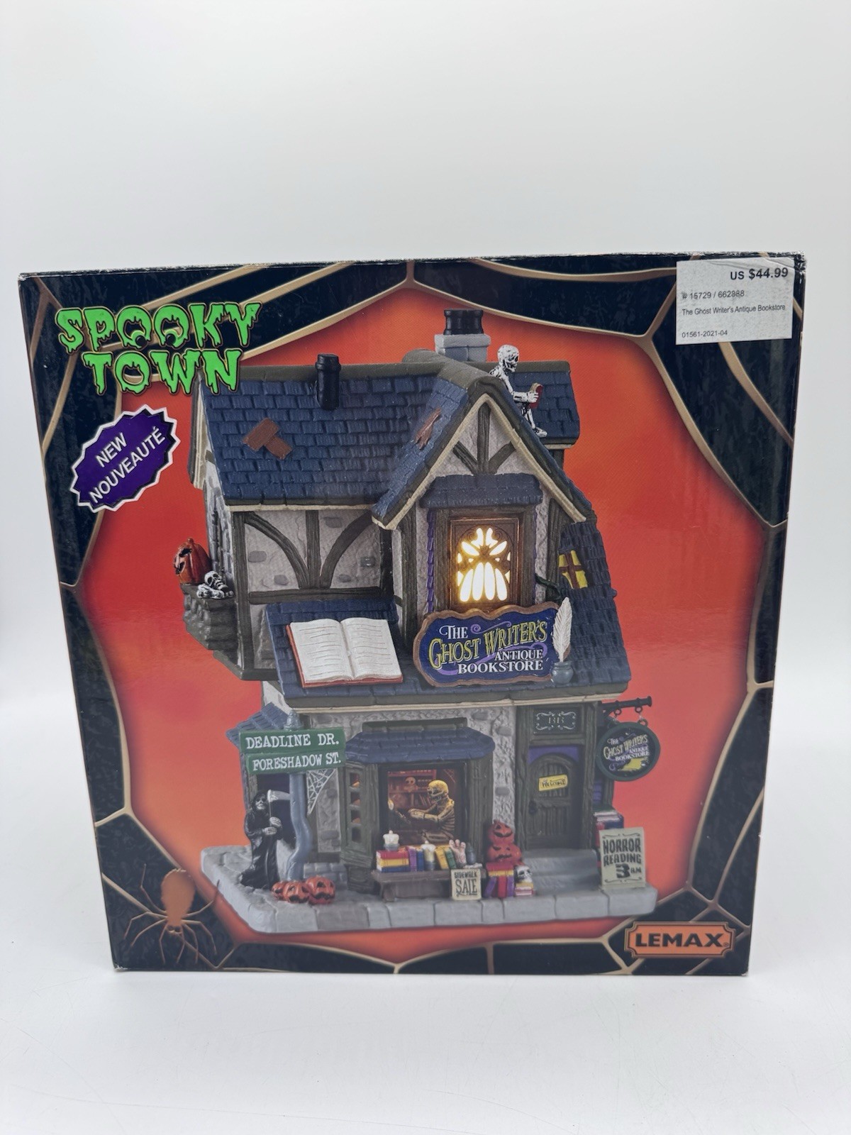 NEW Lemax THE GHOST WRITER\'S ANTIQUE BOOKSTORE #15729 Spooky Town 2021 Lighted