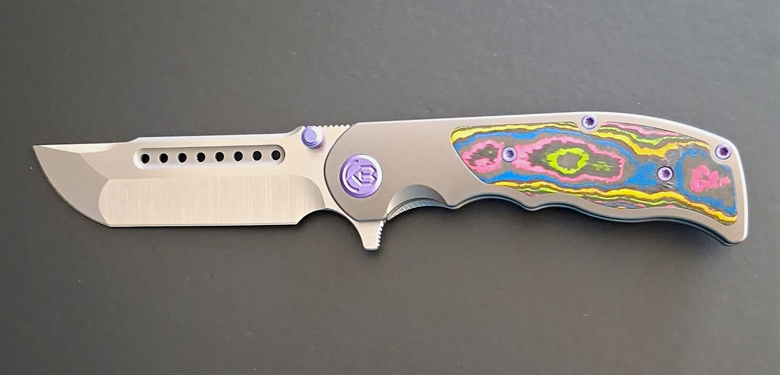 KB Knives Predator KB436A M390 Tanto Blade 80's Camo Carbon Fiber Titanium BNIB