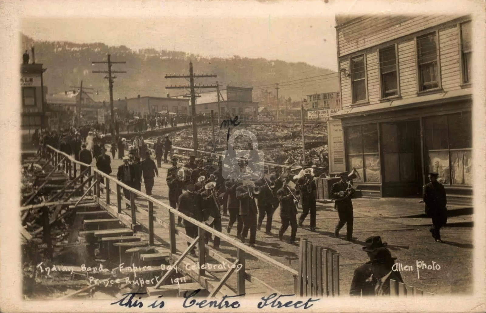 Prince Rupert BC Canada Native American Indian Band c1905 RPPC Postcard COPY