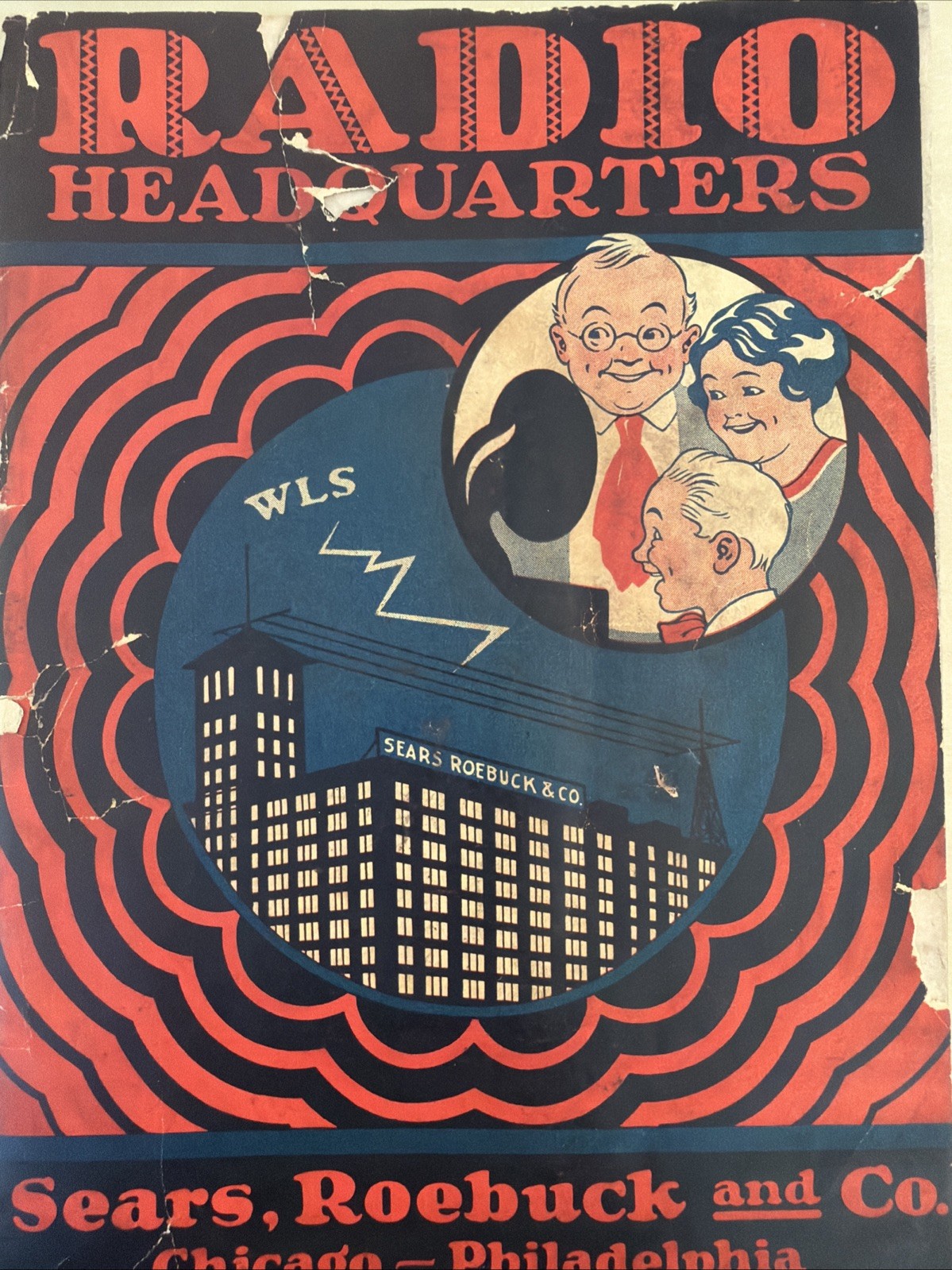 Vintage 1924 Sears Roebuck Radio Headquarters Catalog WLS Chicago Station Rare