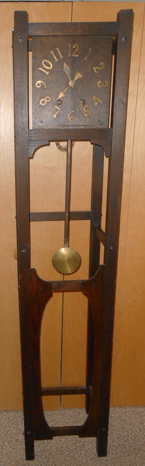 VINTAGE Mission Arts & Crafts Oak Grandfather Clock VINTAGE Mission Arts & Crafts Oak Grandfather Clock