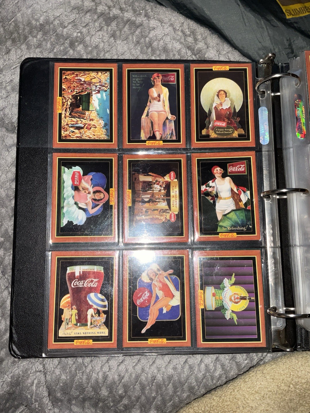 Massive 1993 Coca-Cola Trading Card Binder Lot 300+ Cards Series 1 Duplicates NM
