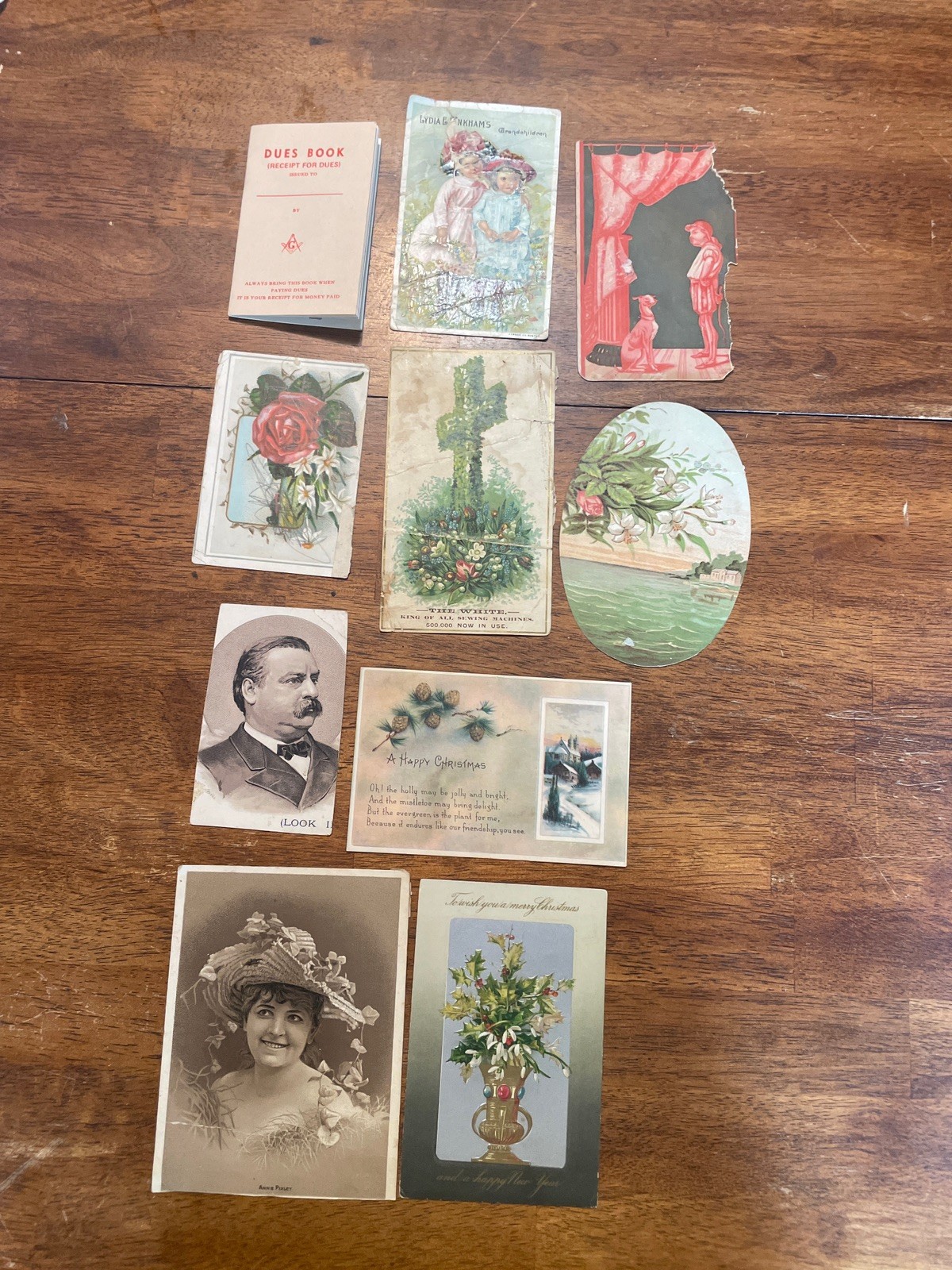10 Antique Victorian Trade Cards & Postcards Lot PA Creamery Fertilizer Machine