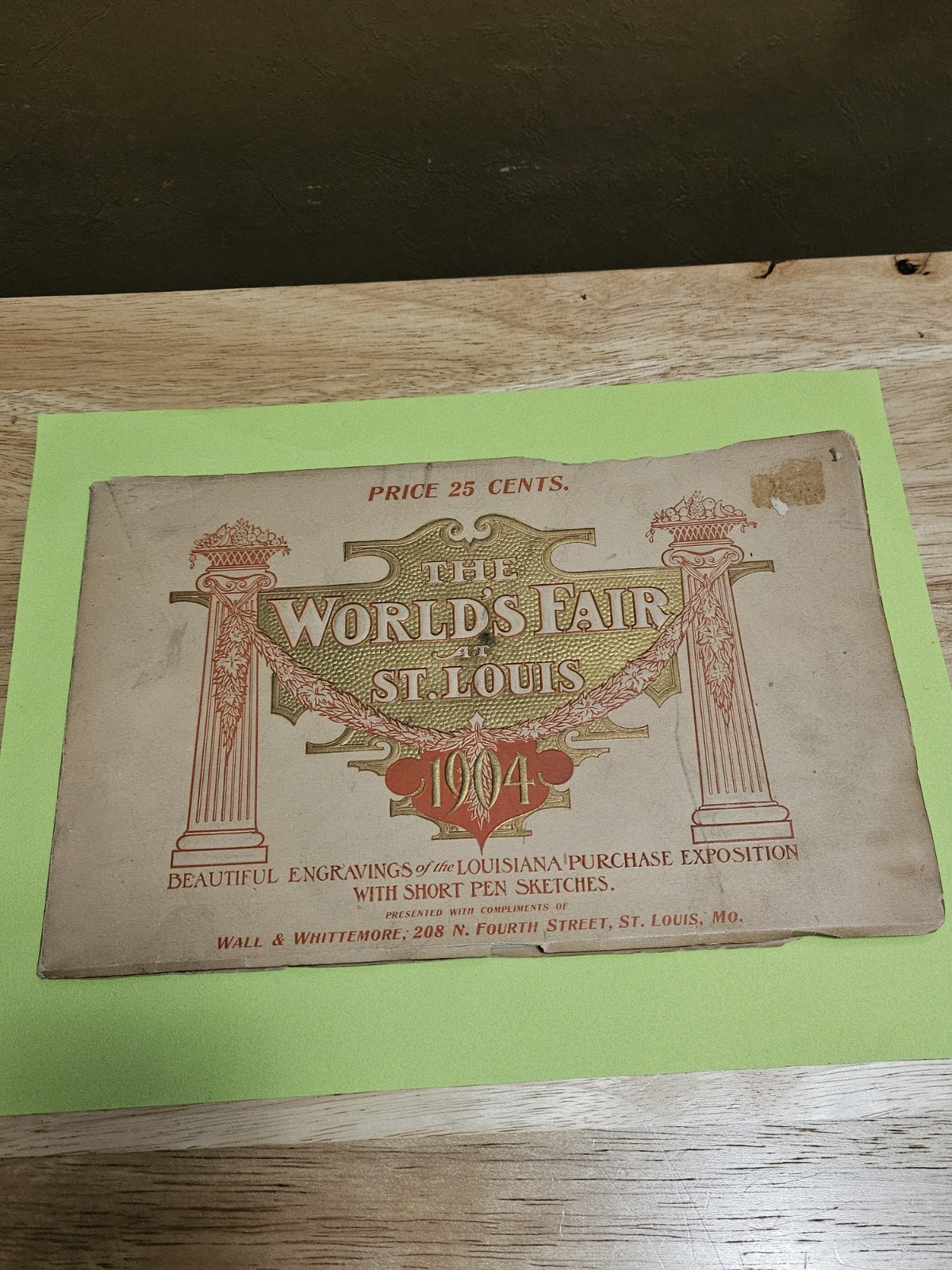 Antique Souvenir Booklet The World\'s Fair At St. Louis 1904 Robert Allan Reid