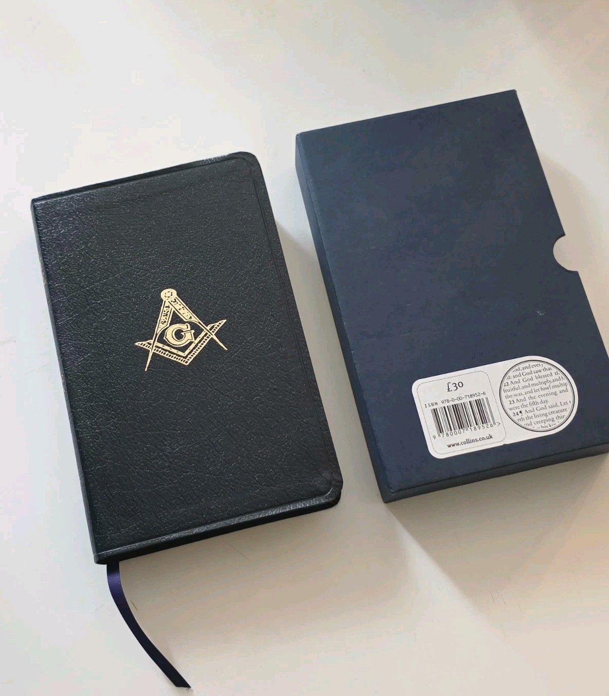 Masonic Presentation bible Unissued w/outer Box Gilded NOS FREE Shp