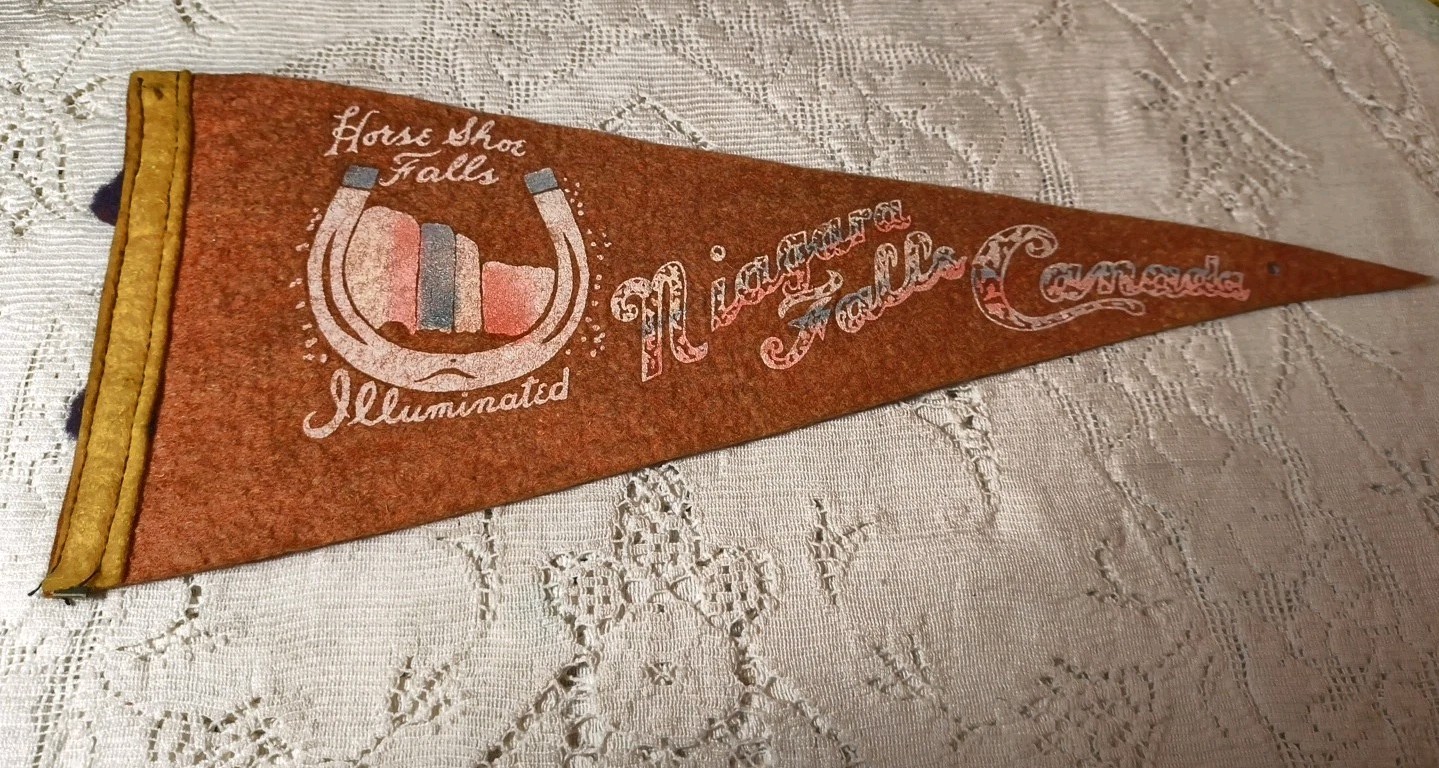 Vintage Niagara Falls Canada Horseshoe Falls Souvenir Pennant 12