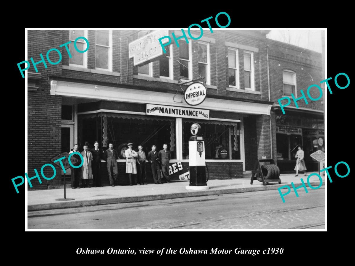 Oshawa Ontario The Oshawa Motor Garage c1930 Large Historic Old Photo