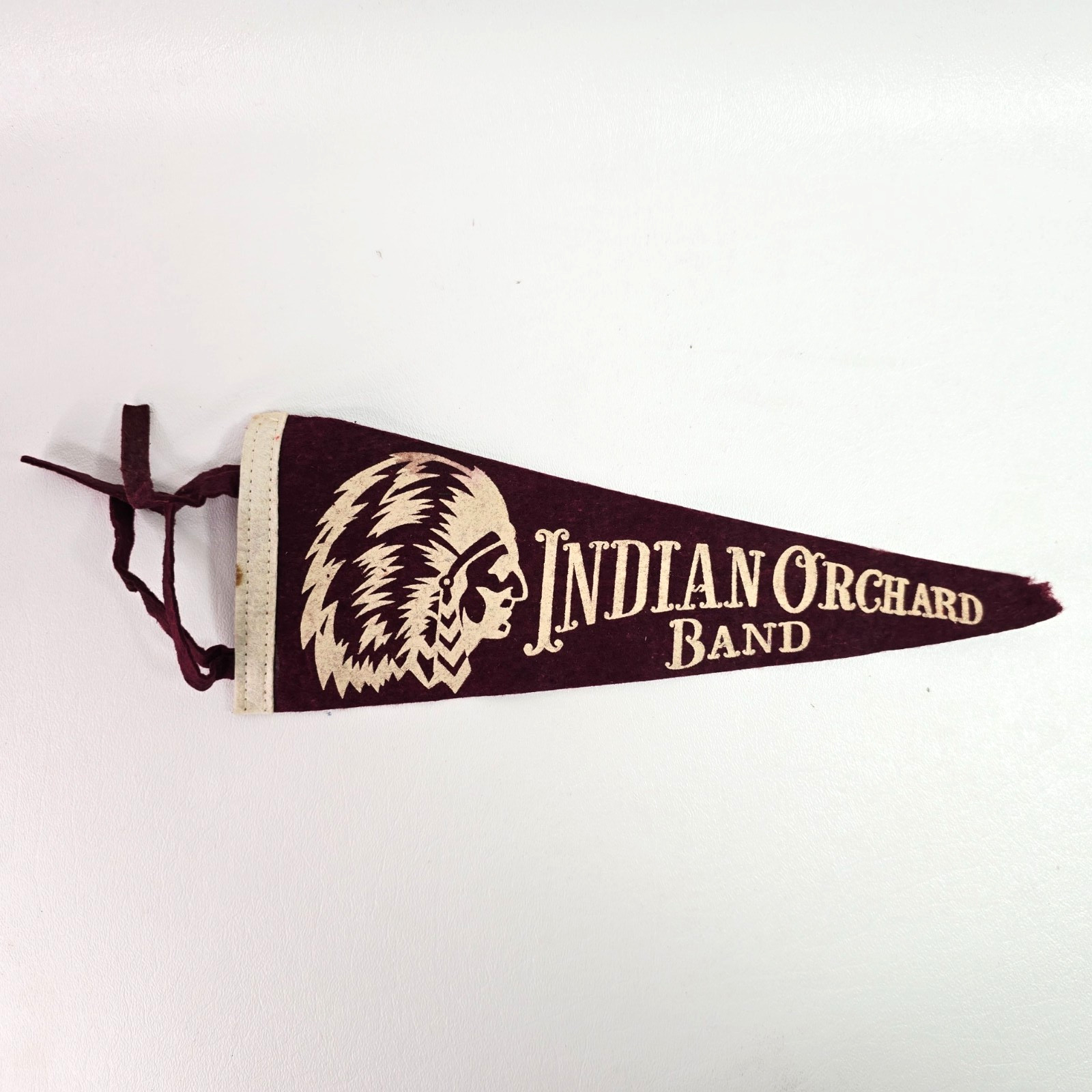 Vintage Indian Orchard Band Springfield Massachusetts Mini Felt Pennant