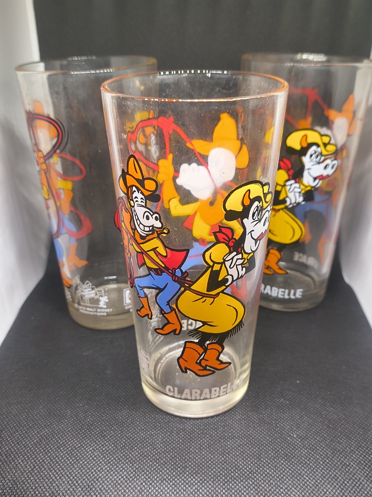 Vintage Pepsi Collector Series Horace & Clarabelle Glass 1978 Disney