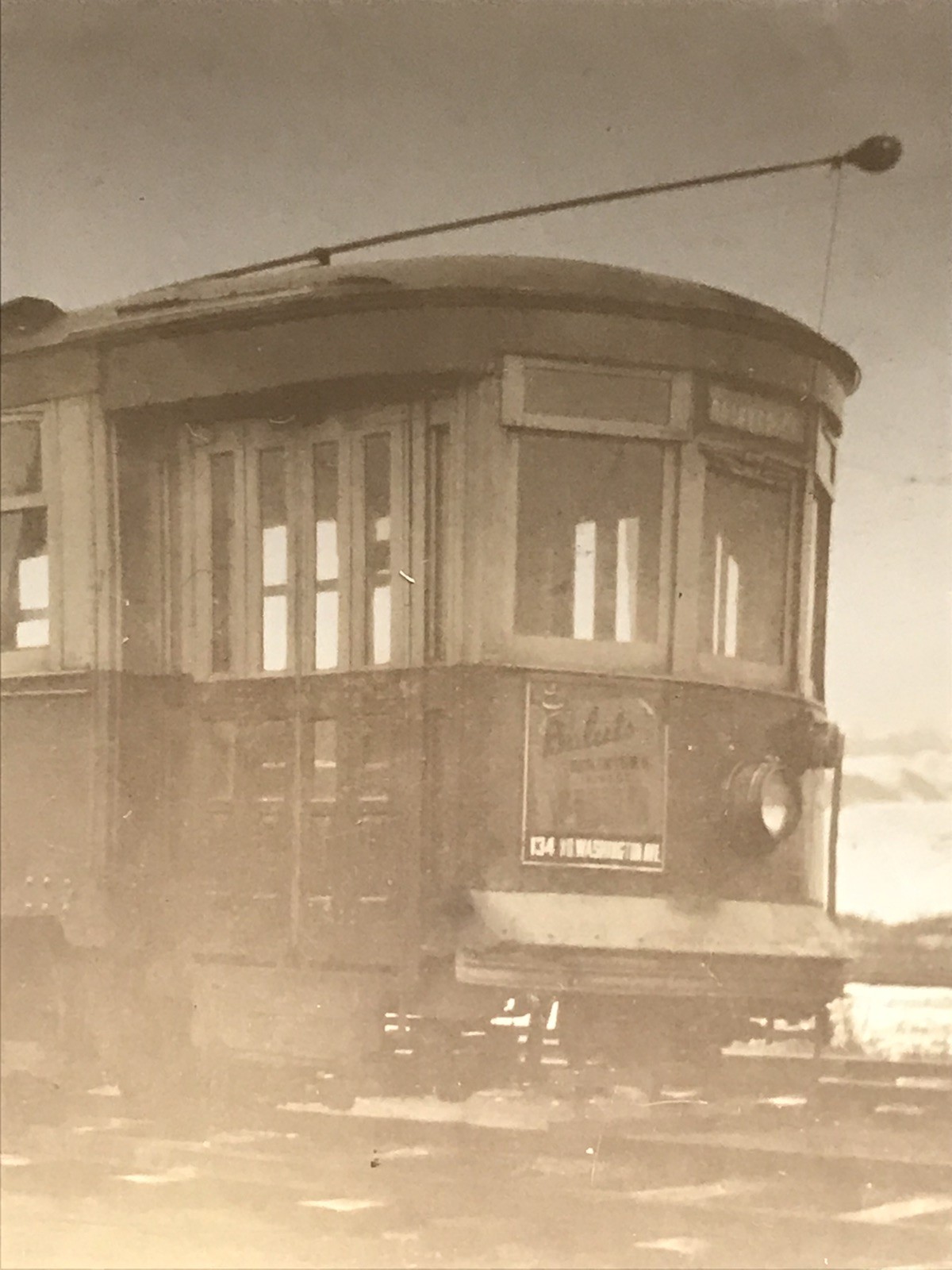 Scranton Transit Co #601 Interurban Streetcar Trolley B&W 1937 Photo 2.75x4.5
