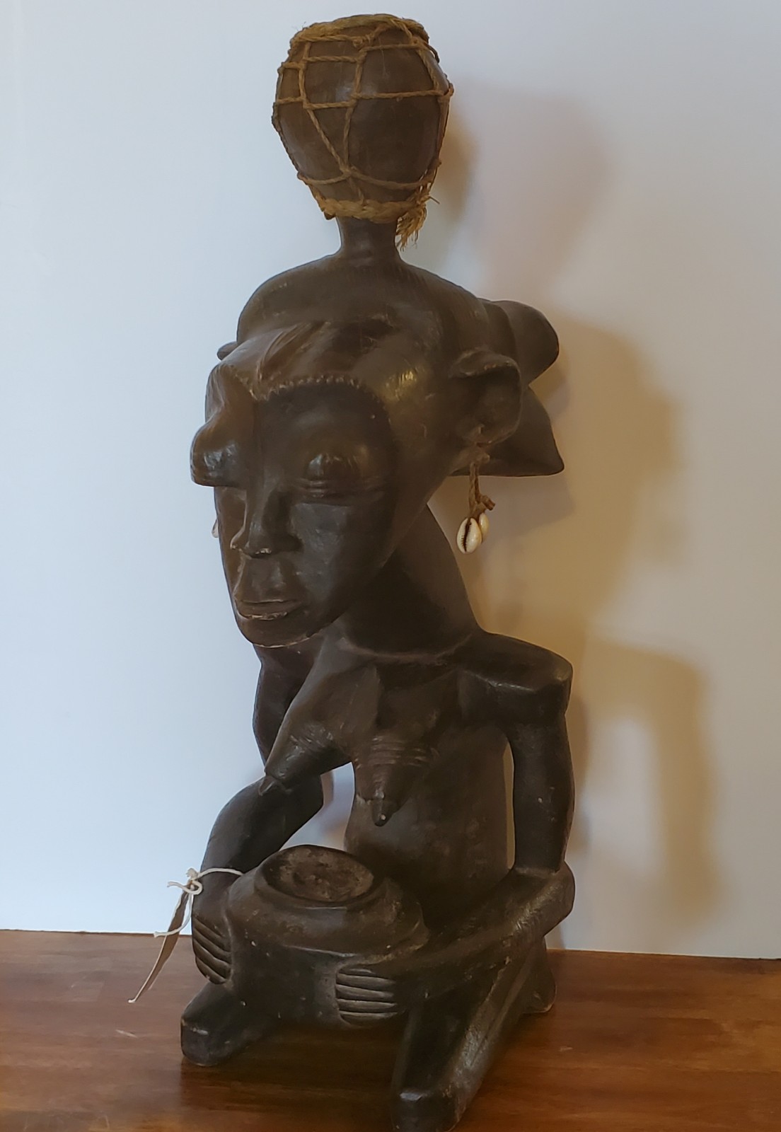 Antique African Bambara Tribe Fertility Statue Mali hand carved Authentic 21 in Antique African Bambara Tribe Fertility Statue Mali hand carved Authentic 21 in