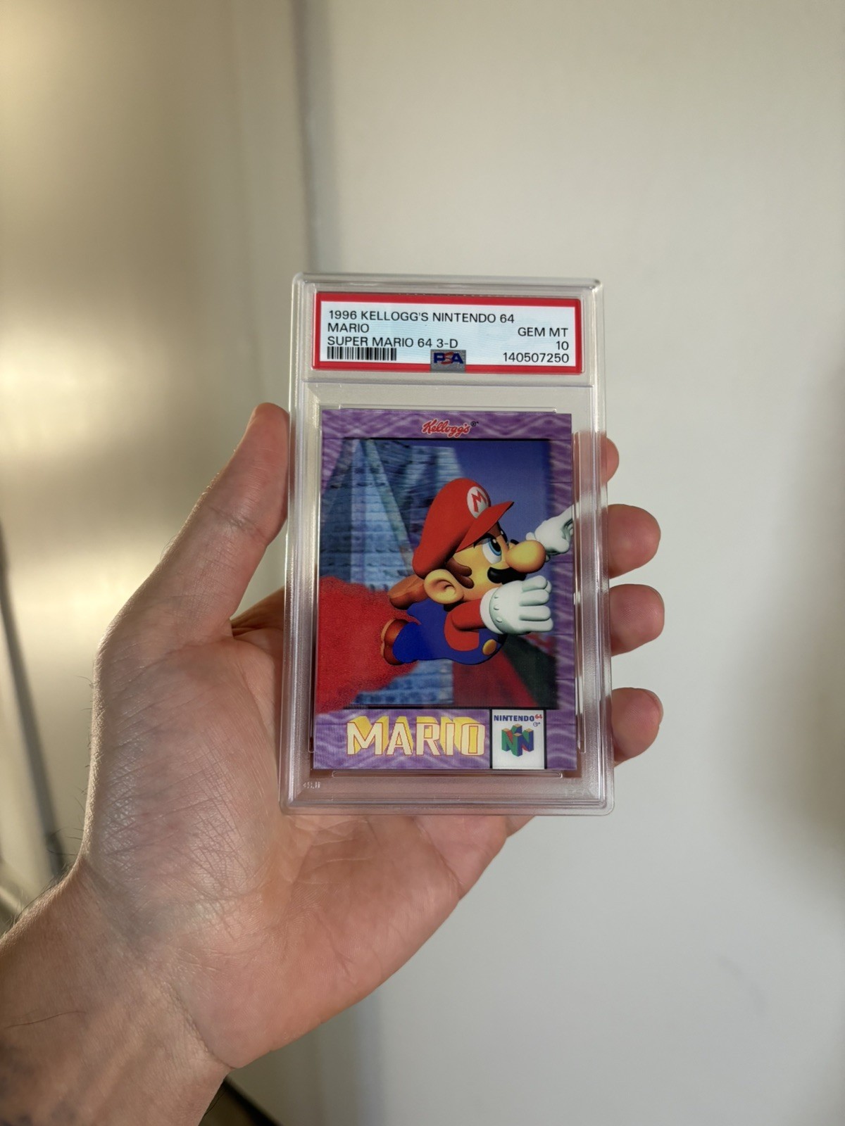POP 3 Mario Kellogg's Lenticular Card Super Mario 64 PSA 10 Holo Rare Nintendo