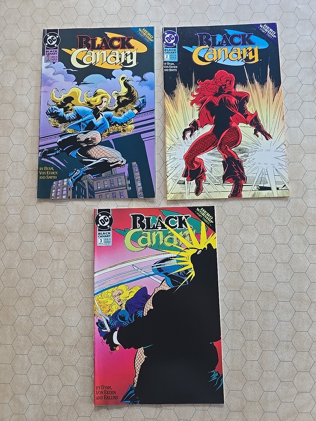 Black Canary #1,2 & 3 Von Eeden,Smith DC Comics 1993 Black Canary #1,2 & 3 Von Eeden,Smith DC Comics 1993