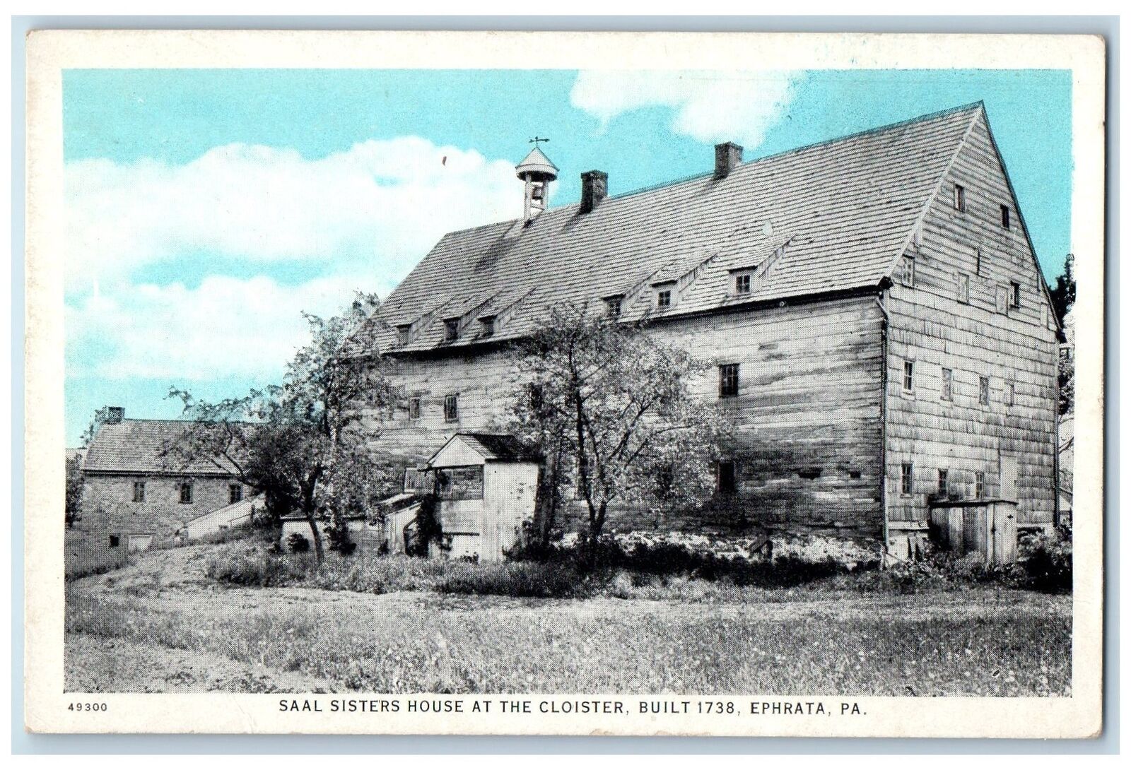 c1920's Saal Sisters House At The Cloister Ephrata Pennsylvania Posted Postcard