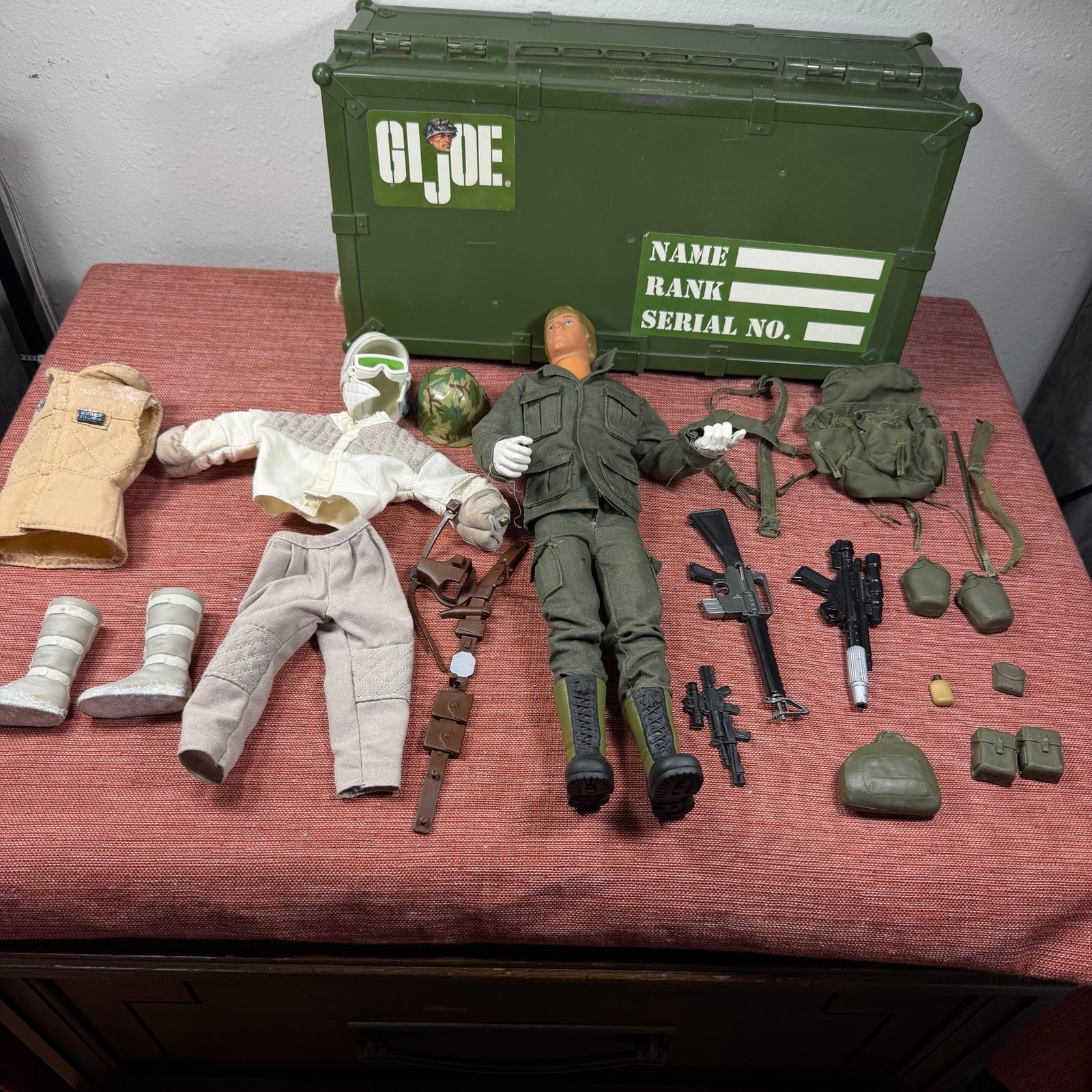 Vintage GI Joe Footlocker Lot with 12