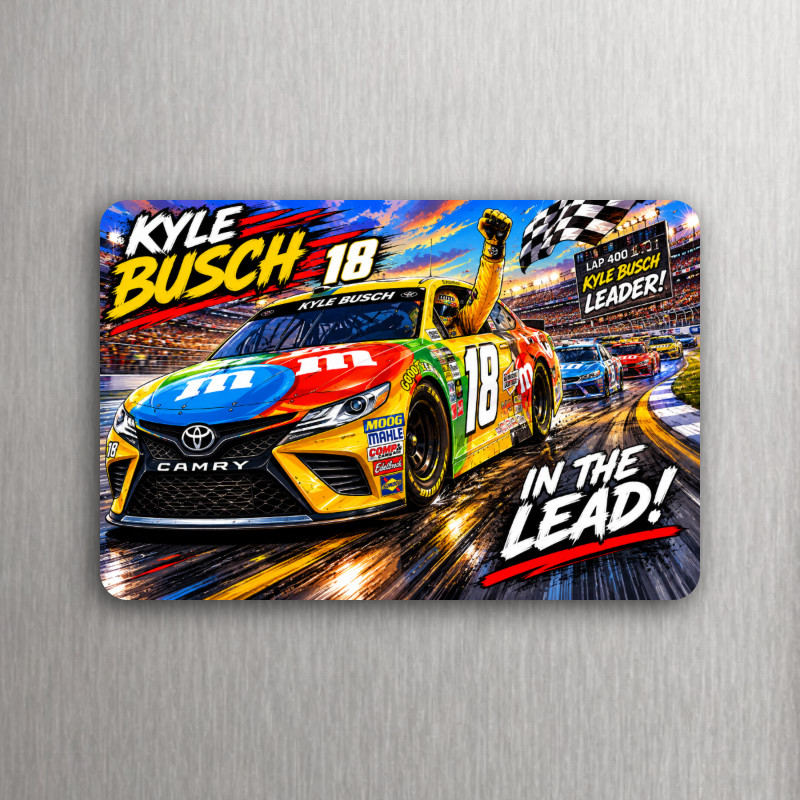 3x 2  Kyle Busch 18 Fridge M&M’s Fist Pump for Joe Gibbs Racing Car Art Magnet