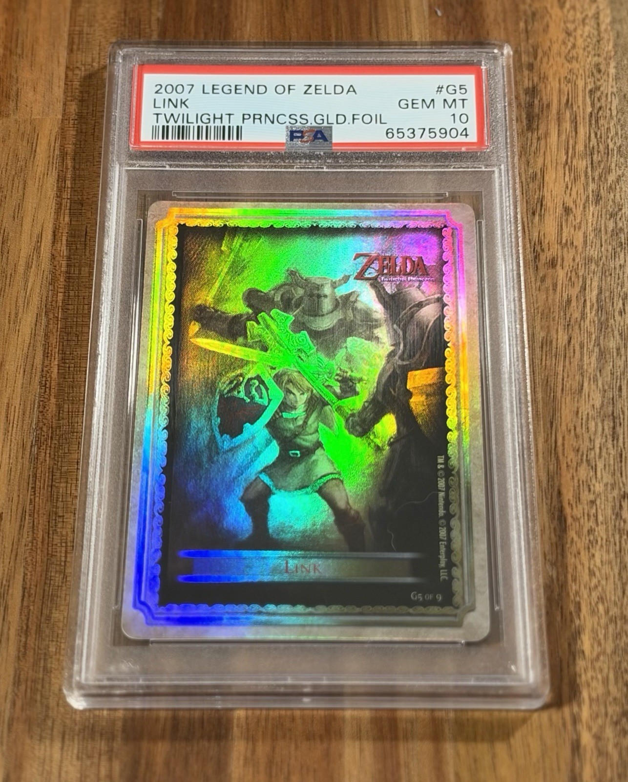 2007 Legend of Zelda Twilight Princess G5 Link Gold Foil Card PSA 10 • 1 Of 5