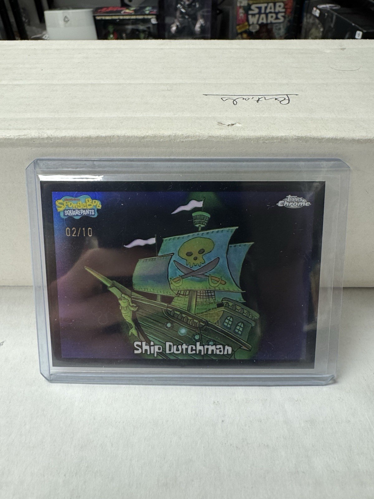 2025 Topps Chrome Spongebob #130 Ship Dutchman True BLACK 02/10