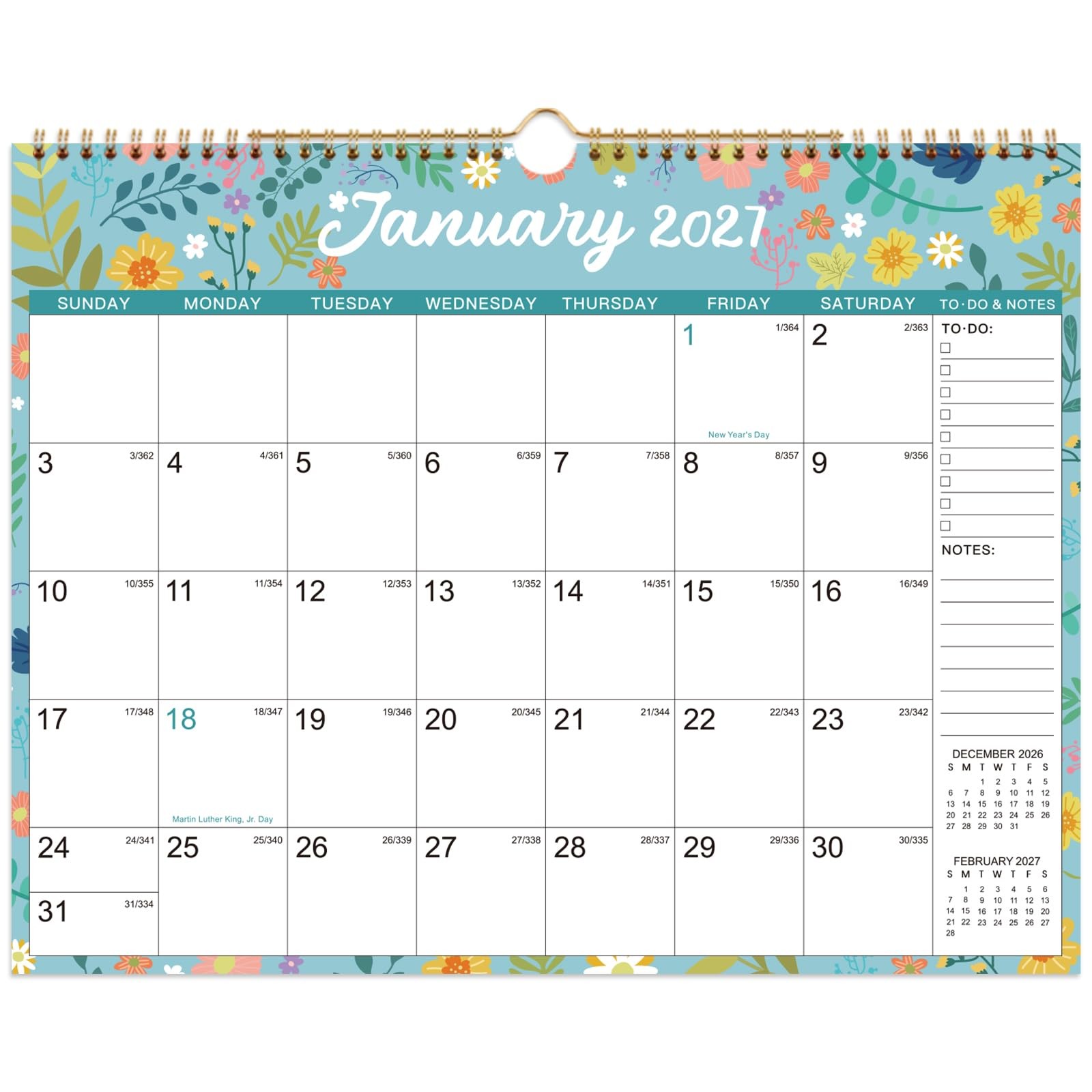 2027 Wall Calendar - 2027 Calendar, Jan. 2027 - Dec. 2027, 15