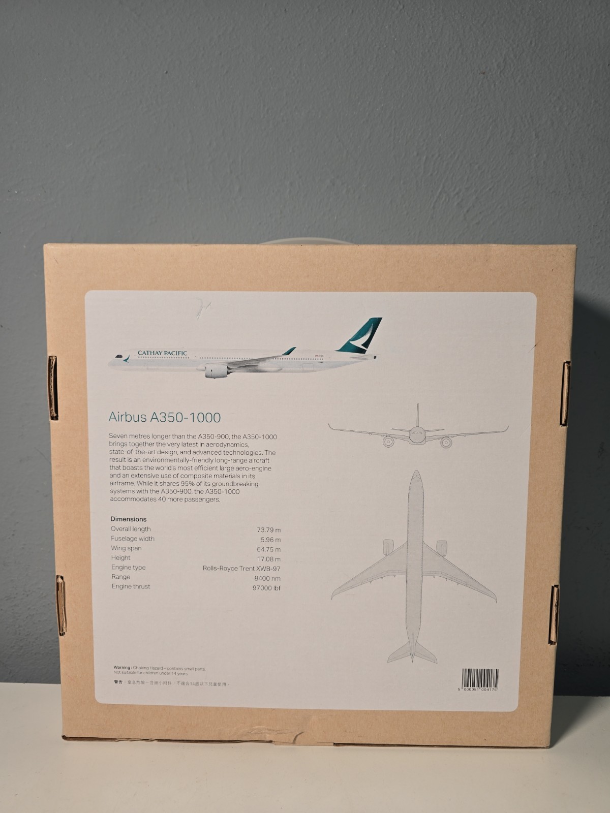 Cathay Pacific Airbus A350-1000 Scale 1:200 Airplane Model Open Box