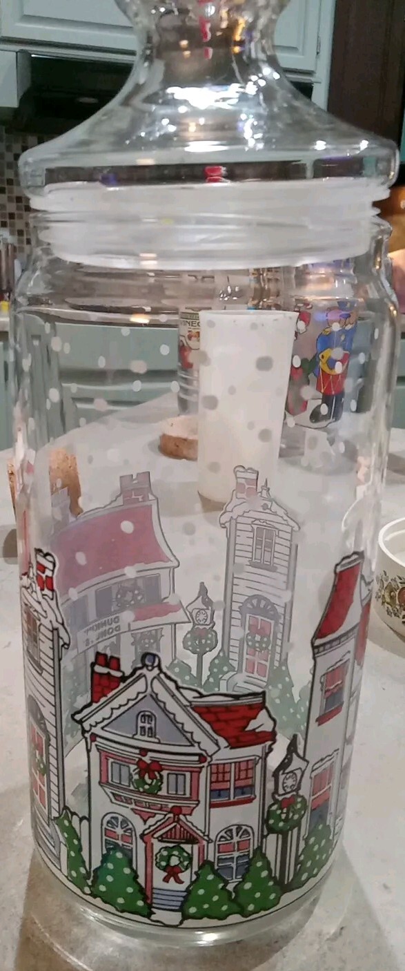 Vintage Dunkin Donuts Clear Glass 10.5\