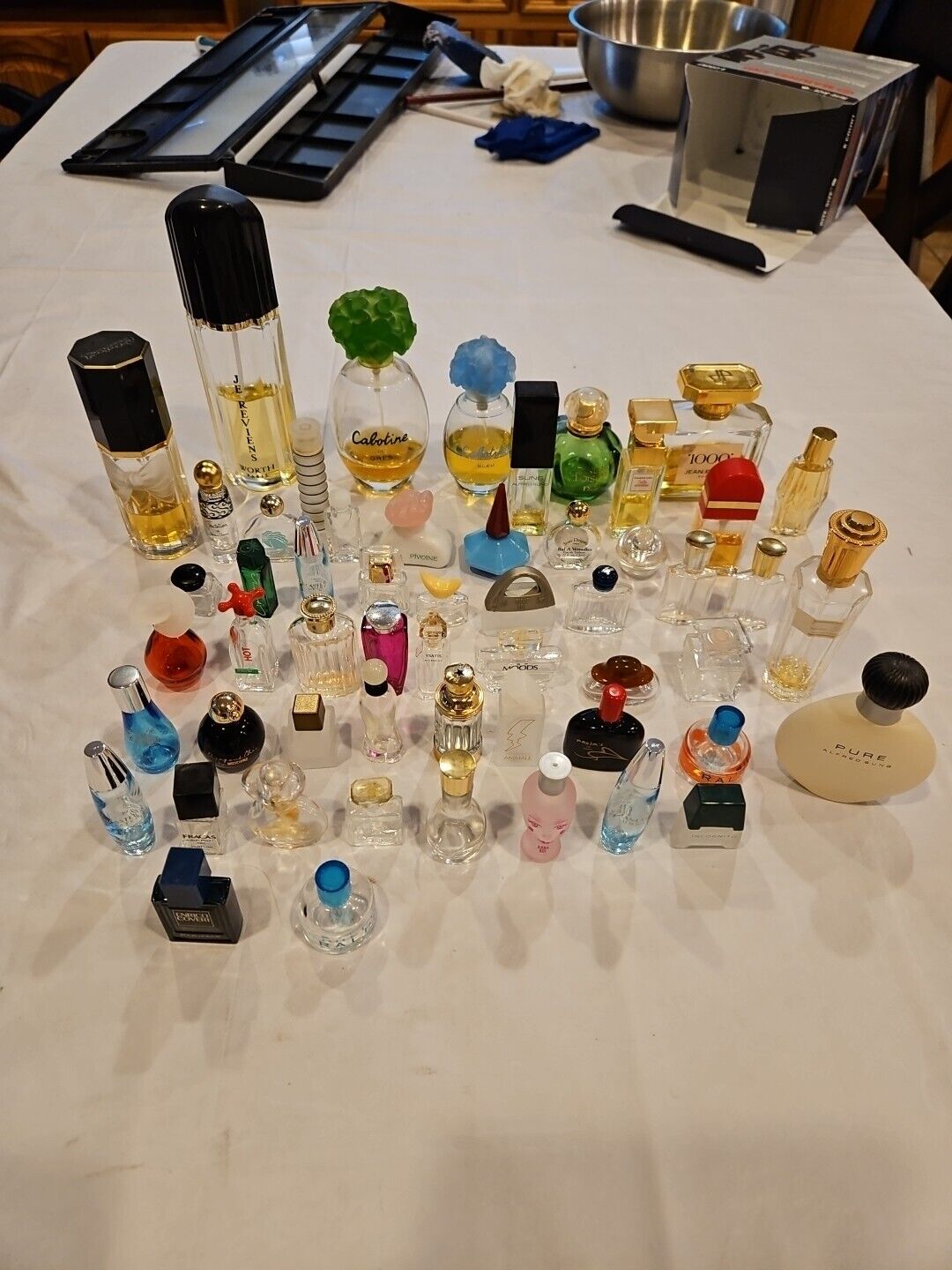 Vintage Variety Lot Of 55 Mini Perfumes Parfum Bottles First Size Travel Sample