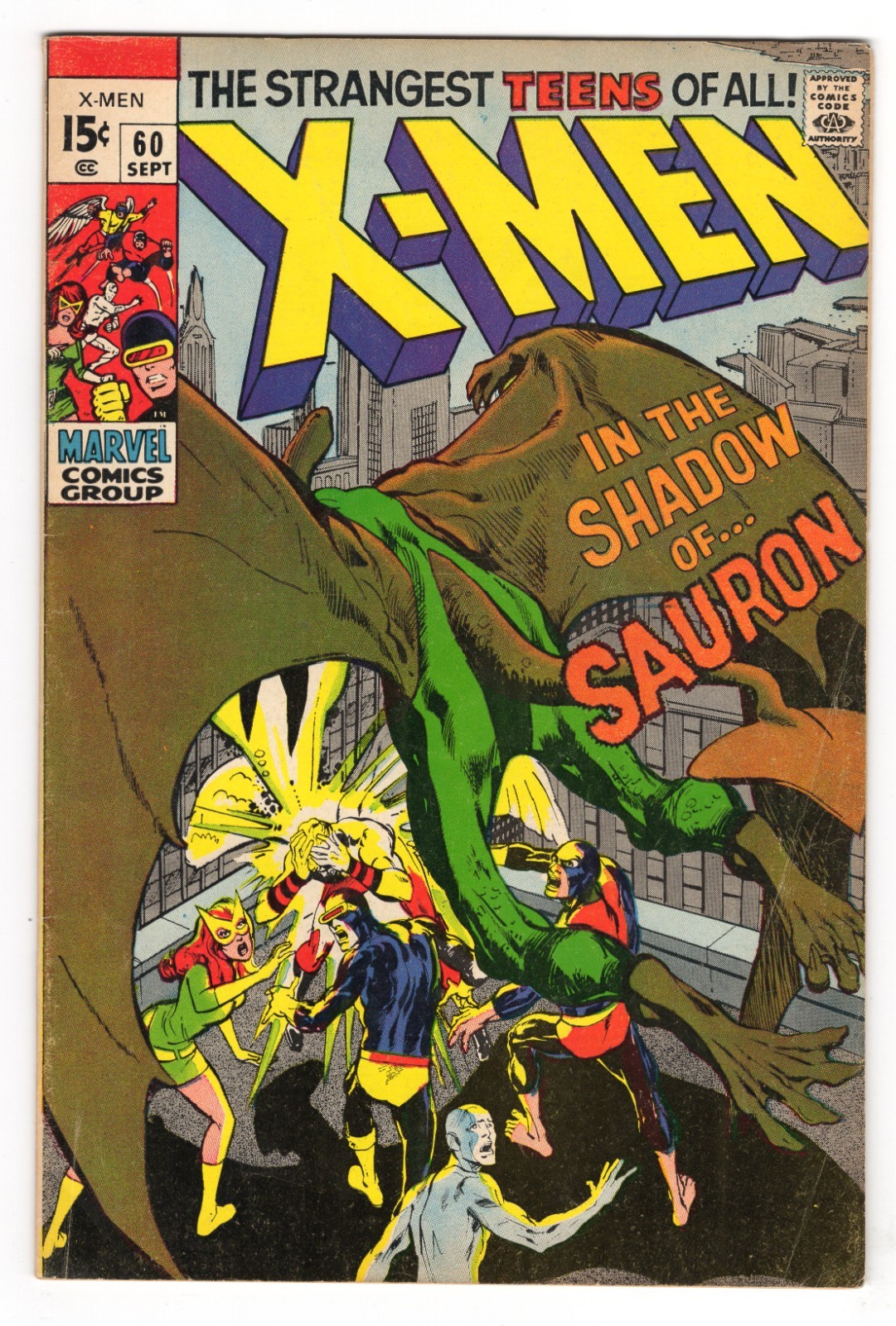 X-Men 60 1969 Marvel Comics F- 5.5 1st App Sauron Cyclops Marvel Girl Beast