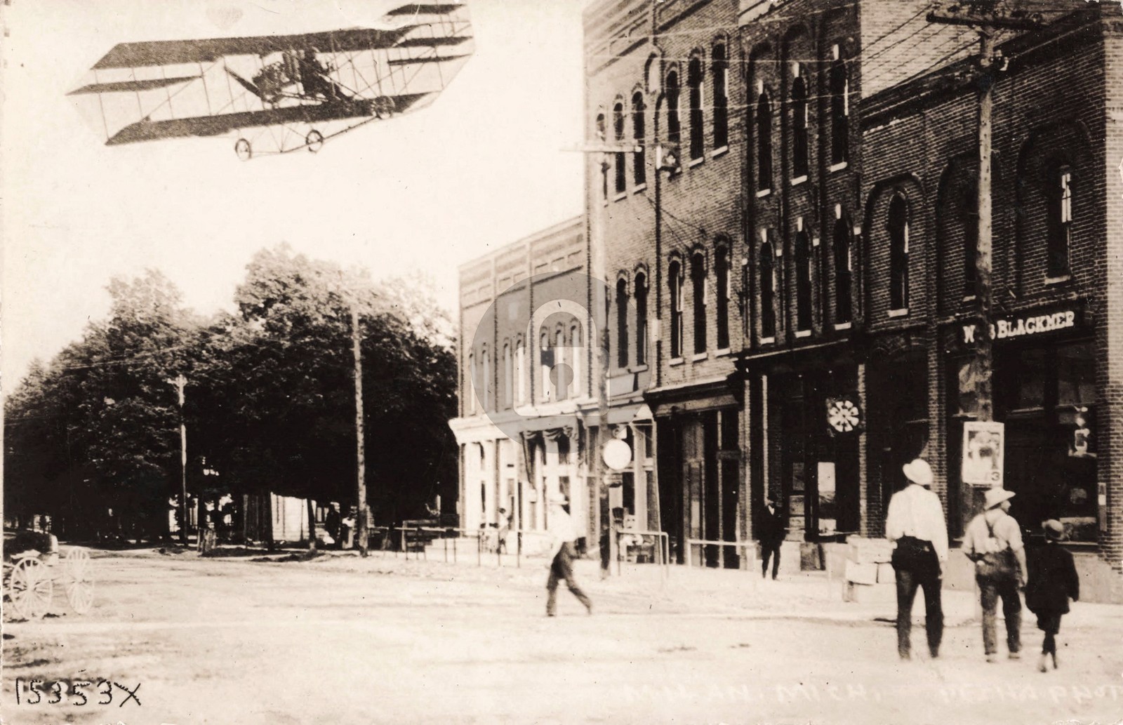 Street View Milan MI Michigan 1912 RPPC Photo Postcard COPY