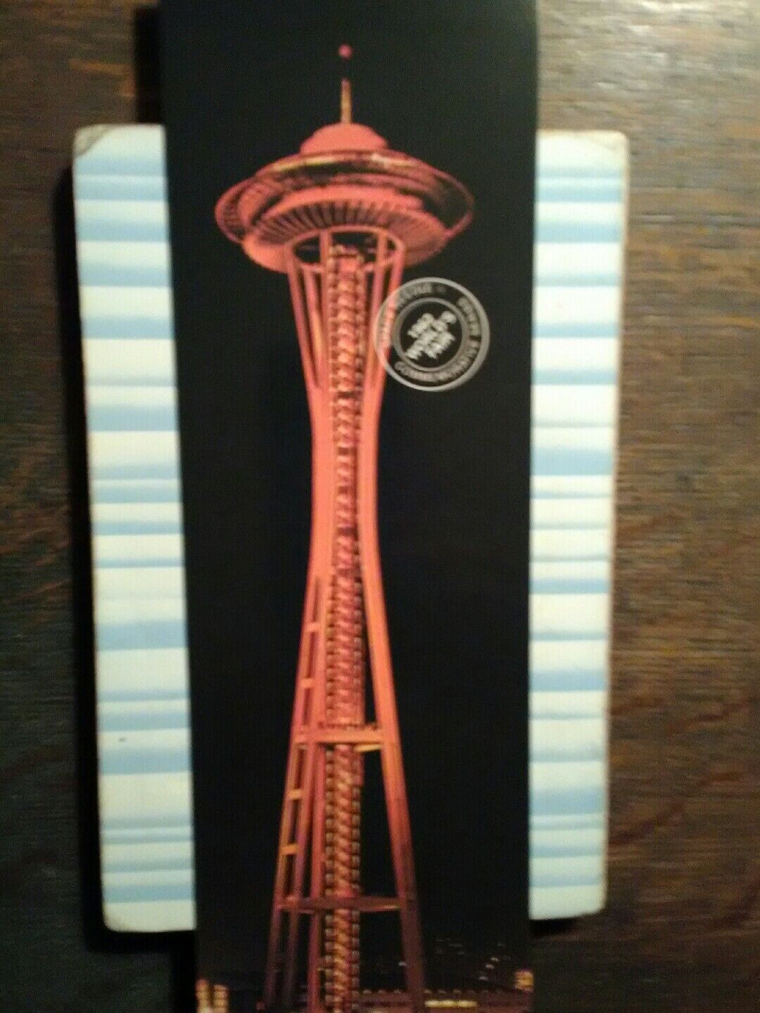 GIANT PHOTO POST CARD 1962 THE WORLDS FAIR SPACE NEEDLE SEATTLE WA