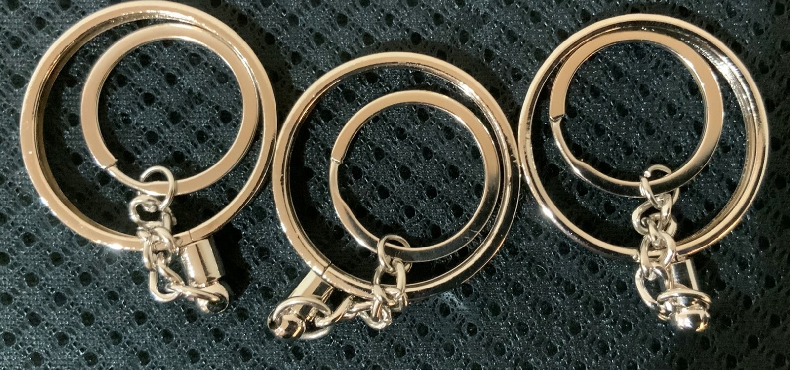 LOT OF (3) ~ (SILVER) 39MM BEZEL COIN HOLDERS (Silver Plated Steel)