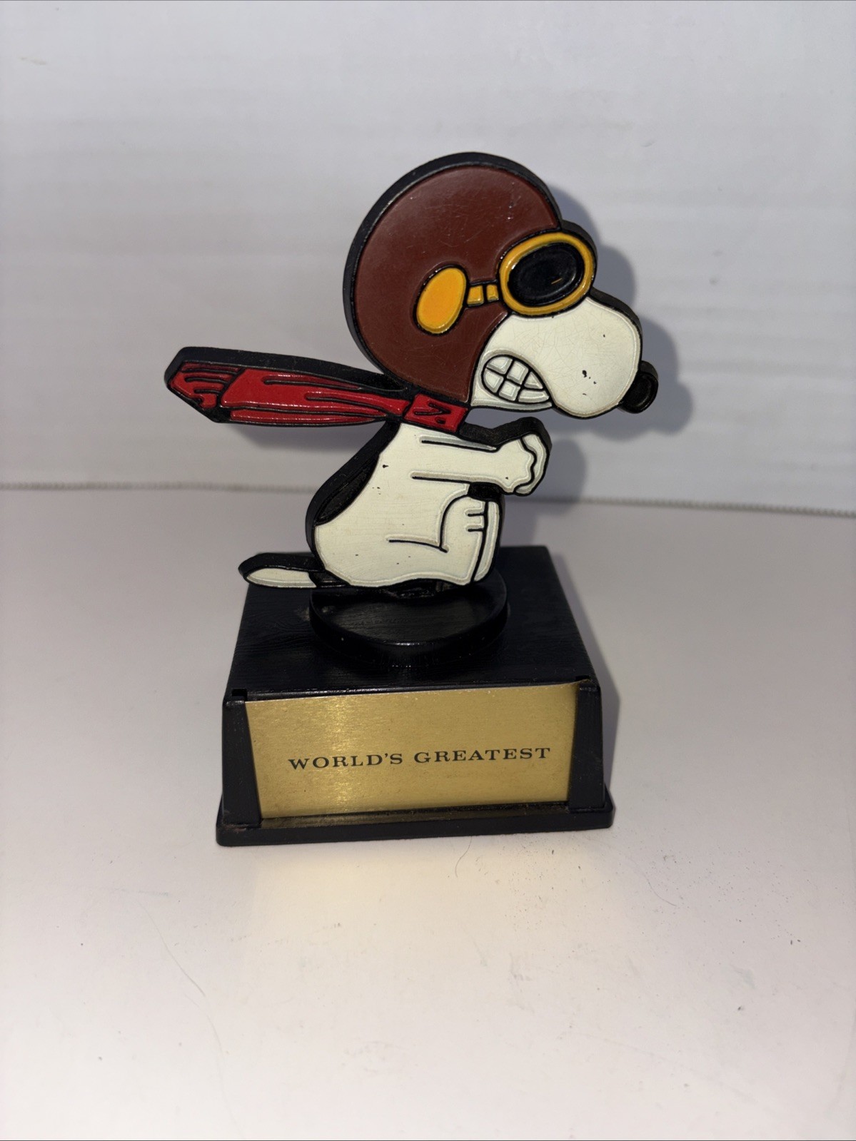Vintage Aviva Trophy Peanuts Pilot Snoopy World\'s Greatest 5\
