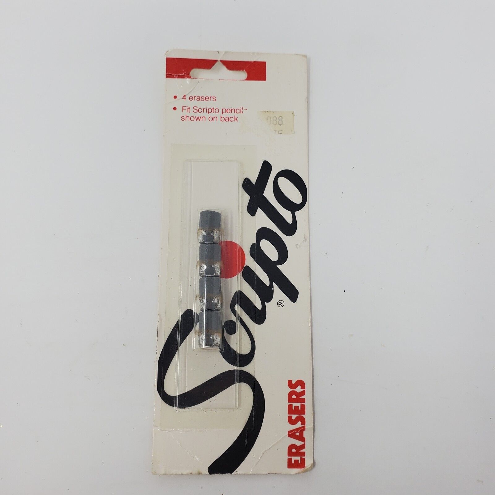 Scripto Long Eraser Pack of 4 Erasers New No. J159 Fits P400 P409 K780 K770 K789