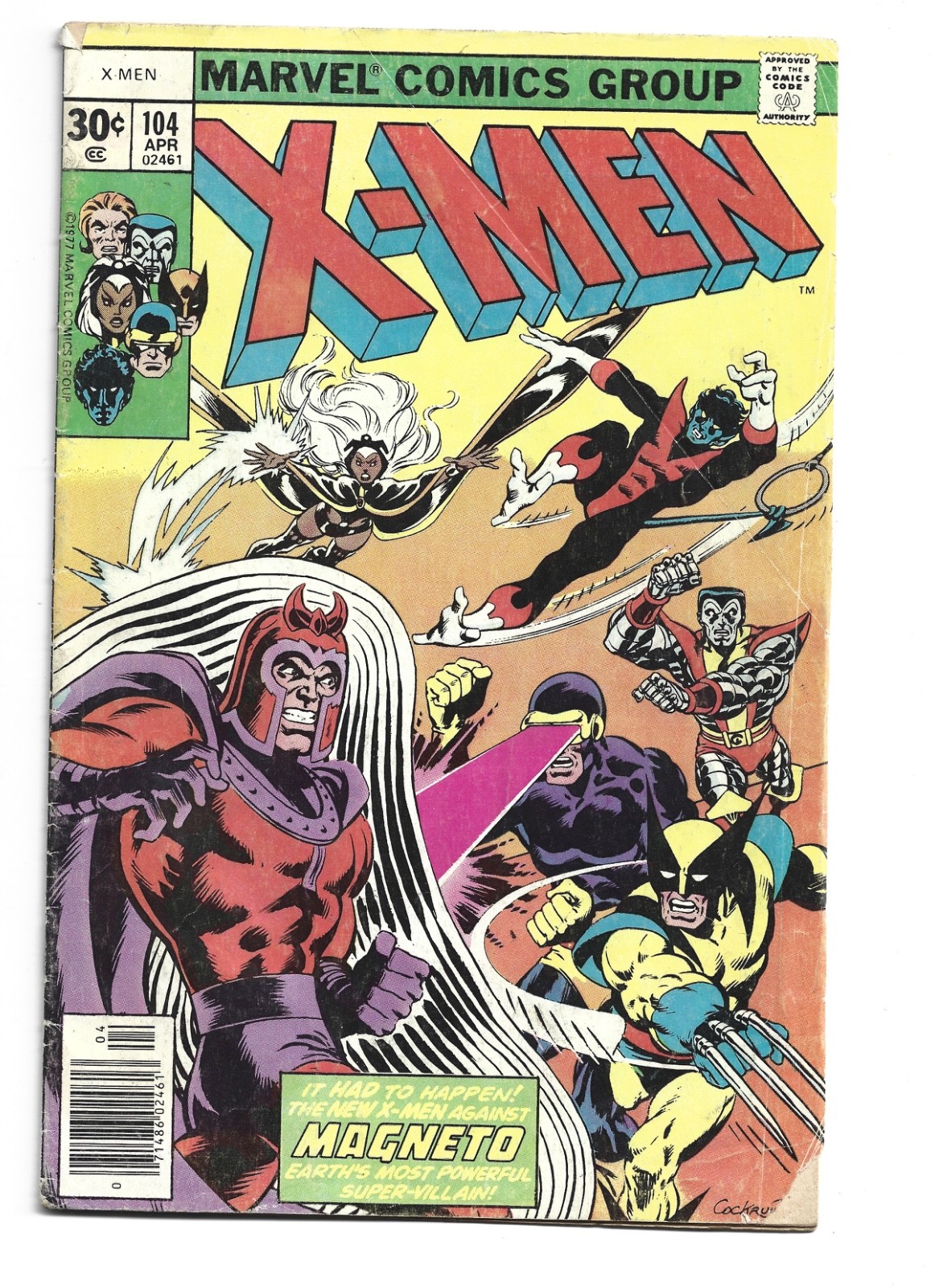 Uncanny X-Men #104, GD 2.0, Magneto; X-Men #1 Homage Cover
