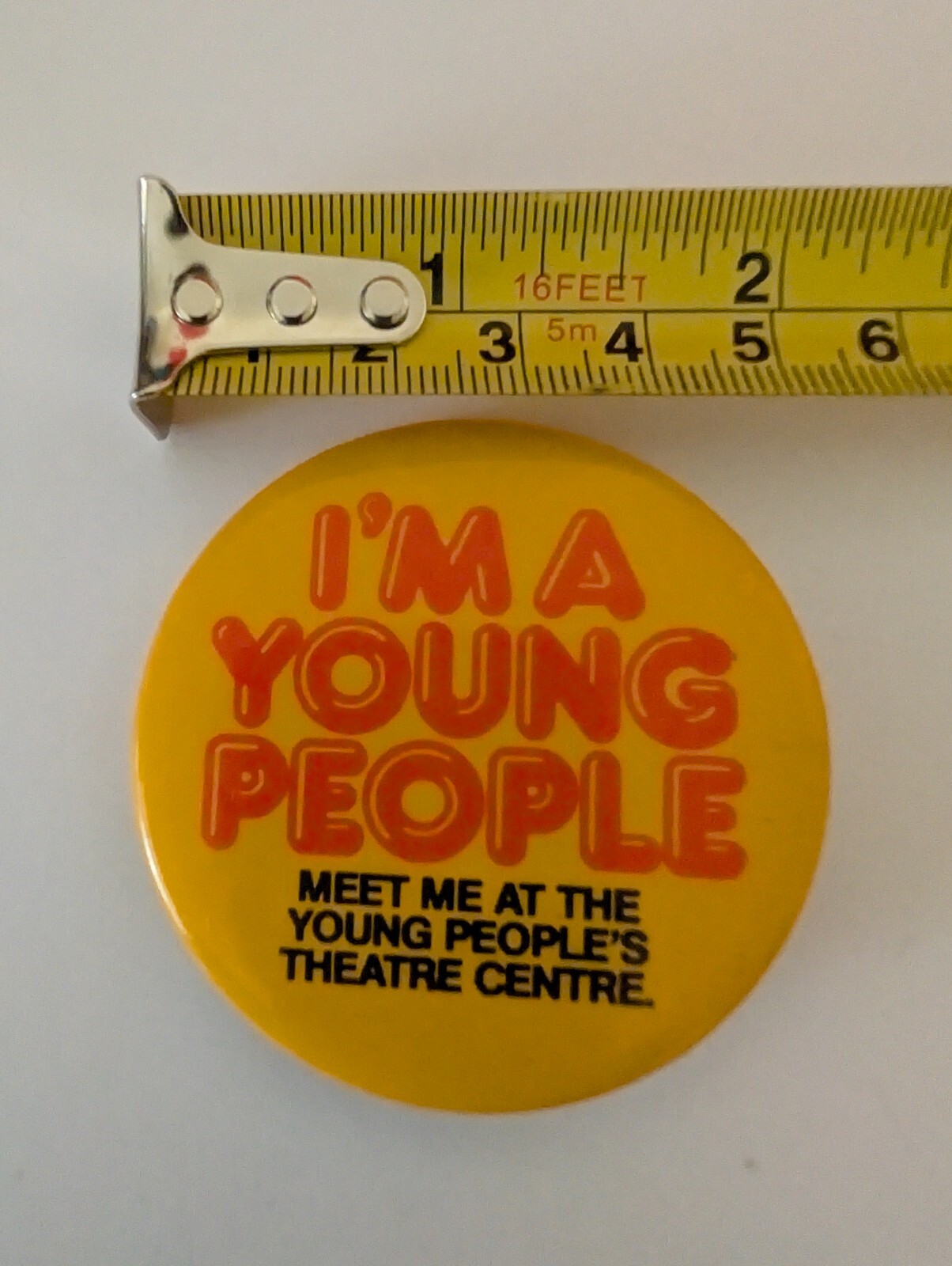 Vintage Button Pin Pinback I'm A Young People Young People's Theatre Centre Vintage Button Pin Pinback I'm A Young People Young People's Theatre Centre