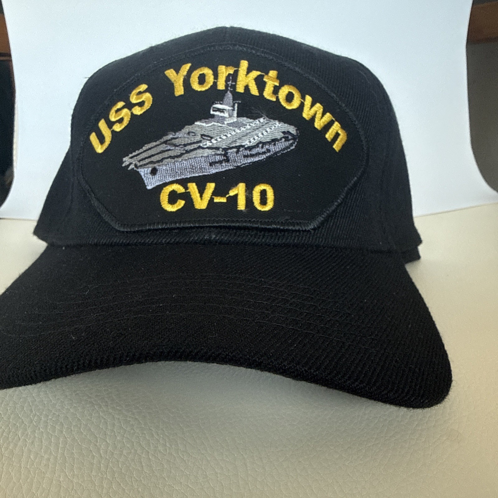 U.S. NAVY USS Yorktown CV-10 TRUCK HAT BASEBALL CAP IN BLACK