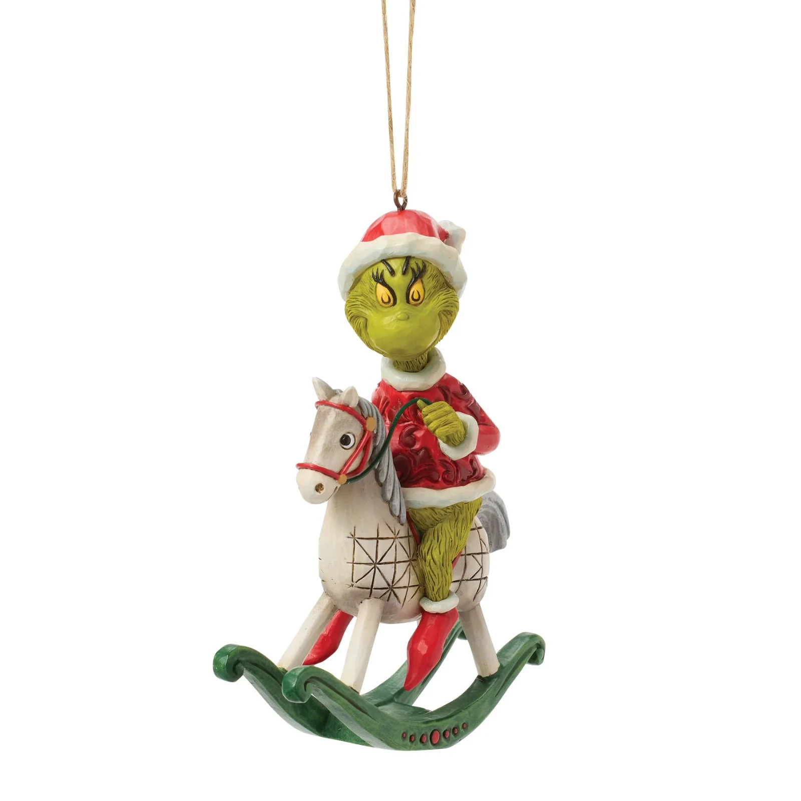 Jim Shore GRINCH ON ROCKING HORSE ORNAMENT 6018966 BRAND NEW