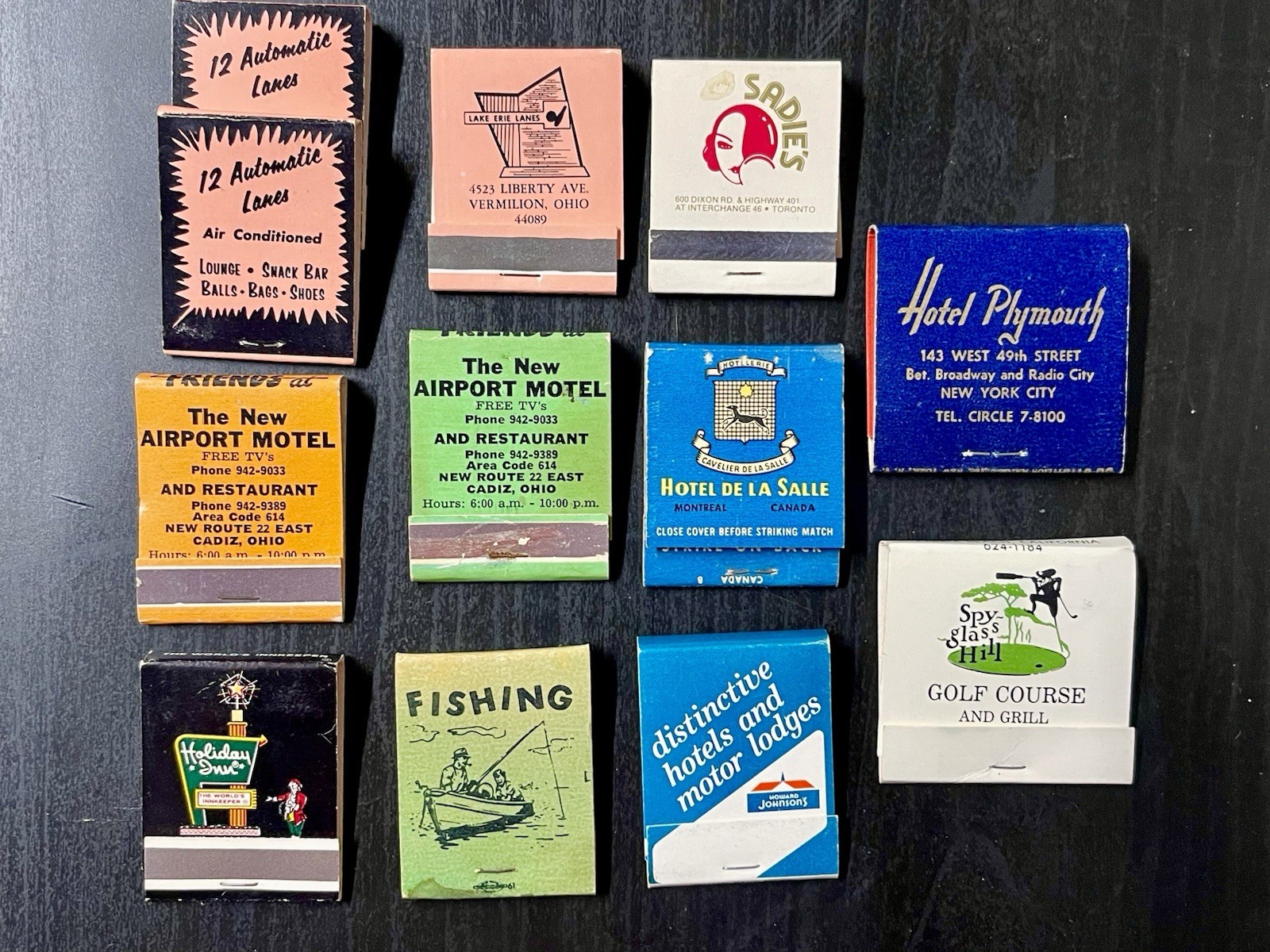 Vintage Hotel Motel Matchbook Lot Advertising Ephemera Holiday Inn NYC Canada