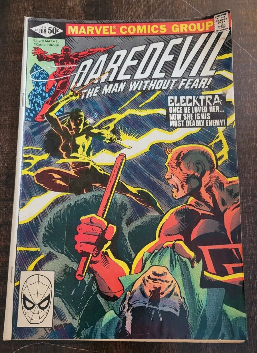 Daredevil 168, 1st App and Origin Elektra  Marvel Comics 1981