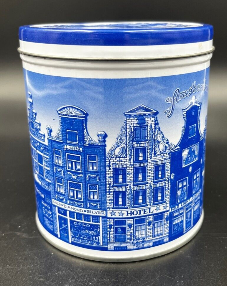 Delfts Blue Amsterdam Tin - Collectible - Holland 606