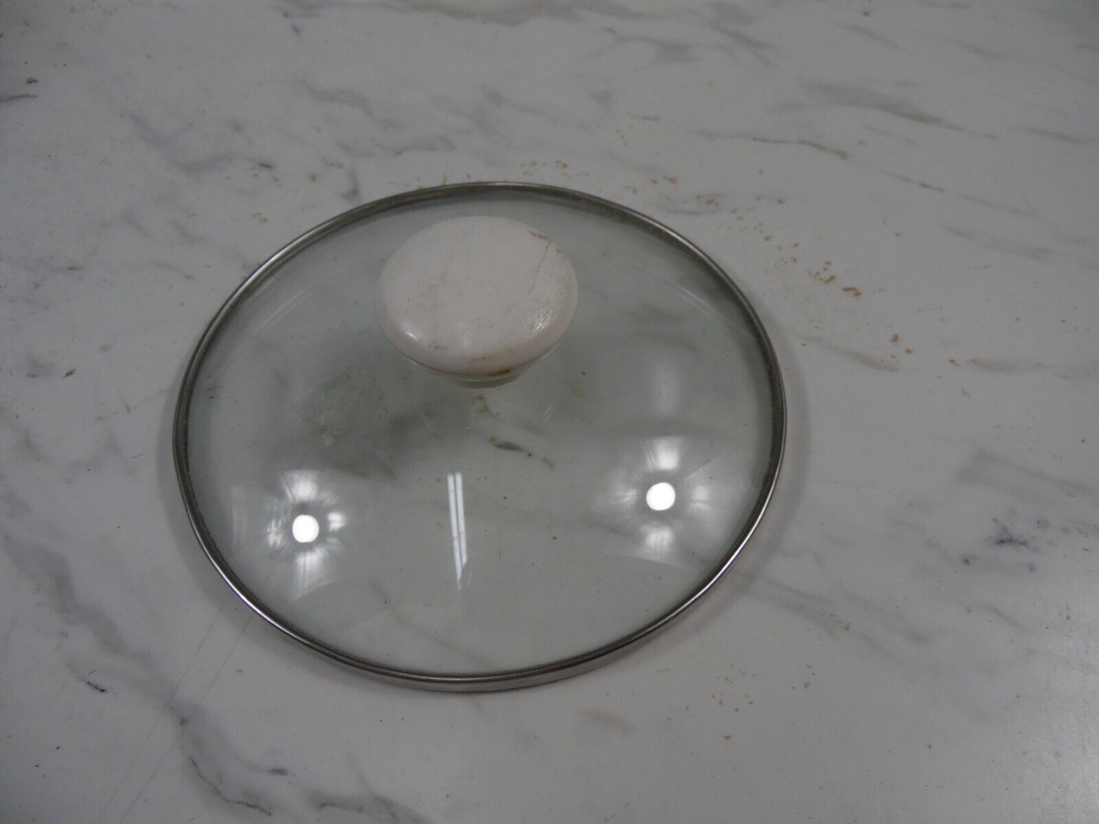 🎆vintage glass round Replacement Lid 5 7/8” Inside Dia.🎆