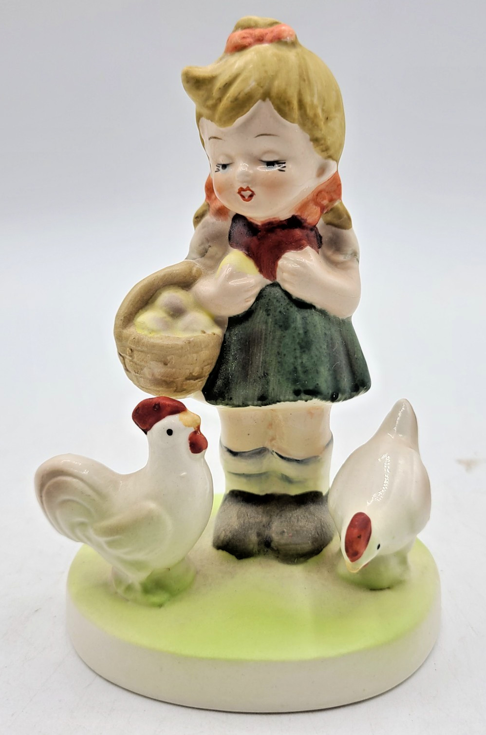 Flambro Collectors Choice Girl with Chickens Figurine Vintage Tawain 1960's Flambro Collectors Choice Girl with Chickens Figurine Vintage Tawain 1960's
