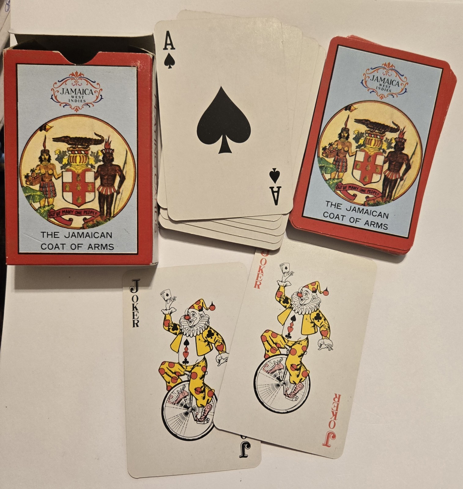 Vtg Jamaica Coat Of Arms Playing Cards KB1 