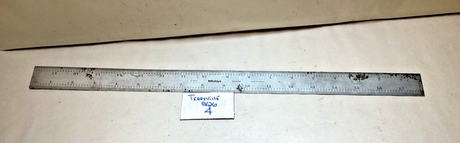 Vintage Craftsman Mitutoyo #182-241 18” steel ruler