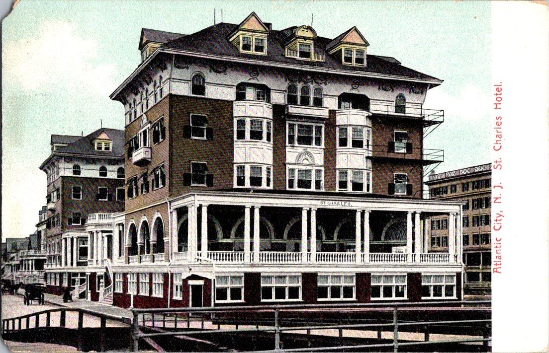 Vintage Postcard 1909 St. Charles Hotel, Atlantic City, New Jersey (NJ)