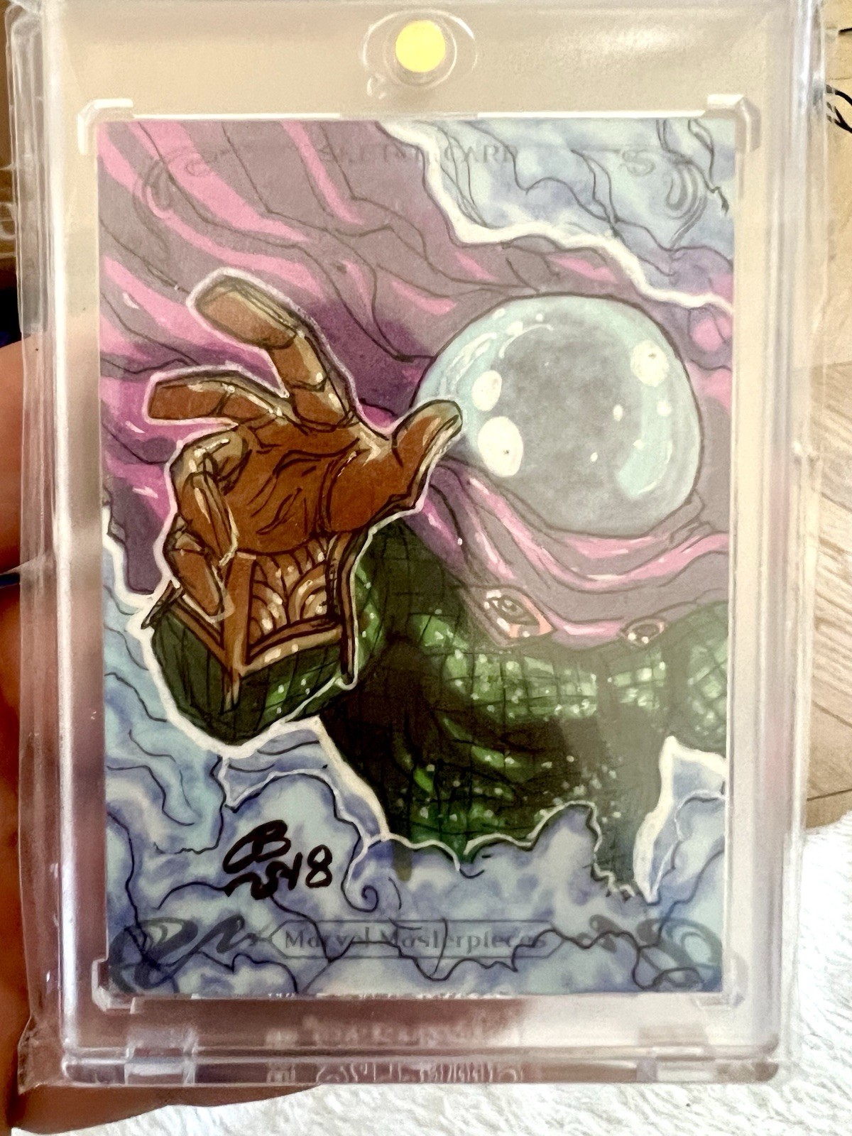 2018 Marvel Masterpieces Mysterio Sketch Card 1/1 Chris Botterill Upper Deck